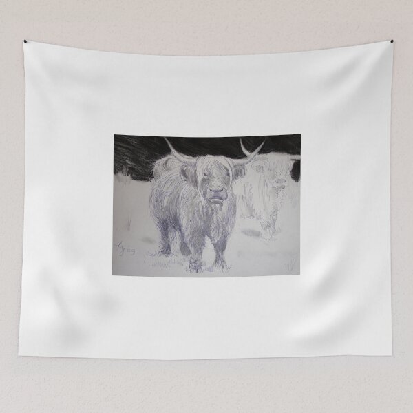 Item preview, Highland Cattle Drawing designed and sold by MikeJory.