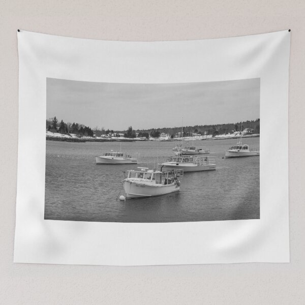Item preview, Boats in New England Harbor  designed and sold by TKPhotos.