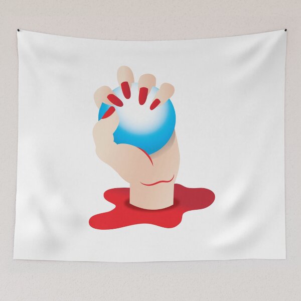 Item preview, Hand grasping Blue ORB in blood with blood red fingernails designed and sold by jazzydevil.