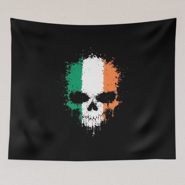 Item preview, Chaotic Irish Flag Splatter Skull designed and sold by JeffBartels.