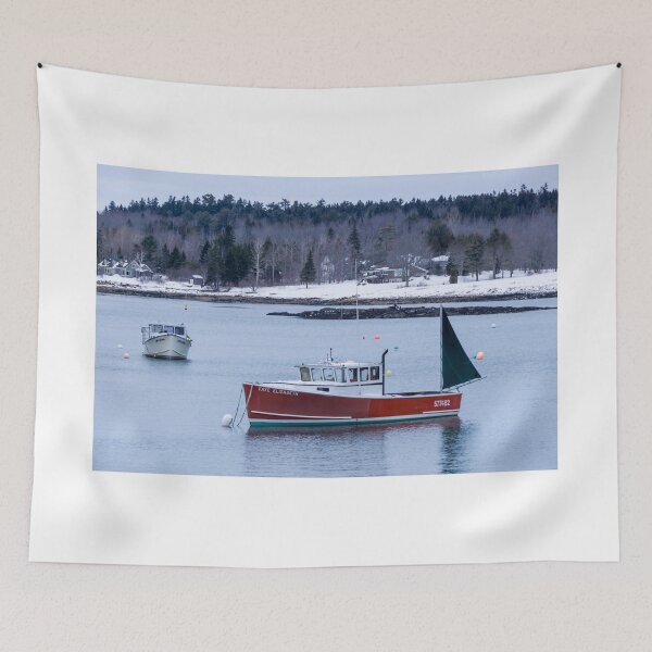 Item preview, New England Lobster Boats Winter Time designed and sold by TKPhotos.