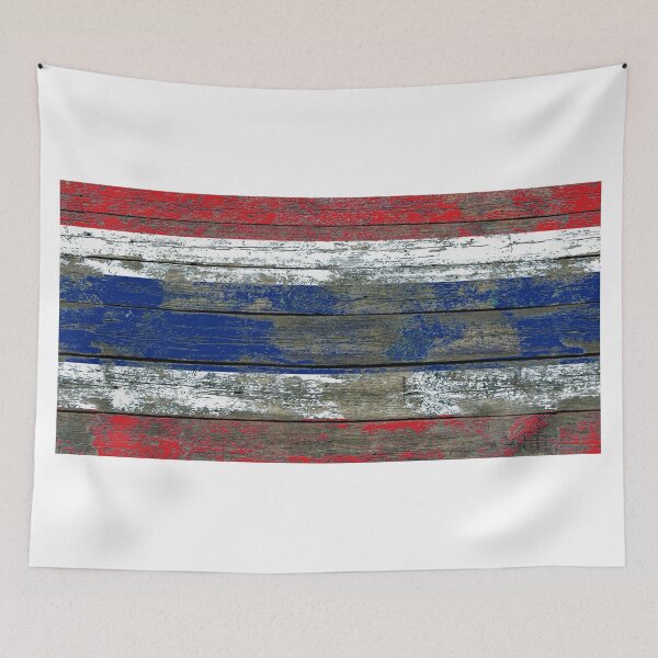 Item preview, Flag of Thailand on Rough Wood Boards Effect designed and sold by JeffBartels.