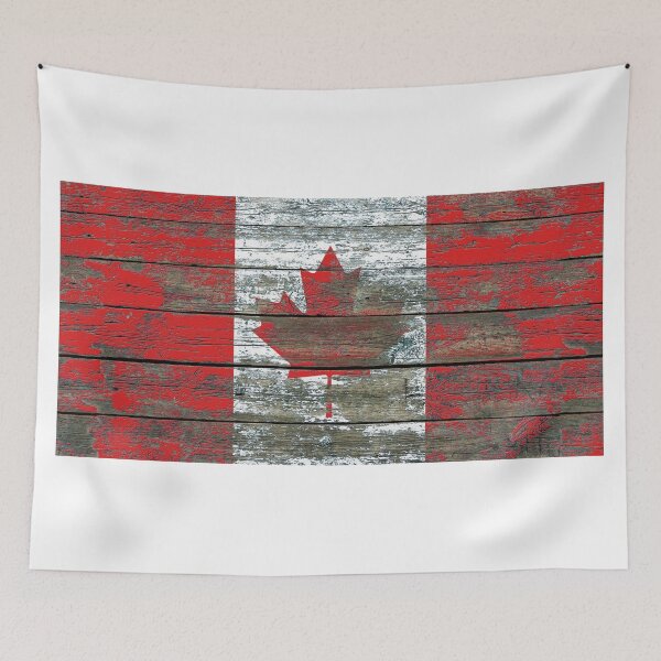 Item preview, Flag of Canada on Rough Wood Boards Effect designed and sold by JeffBartels.