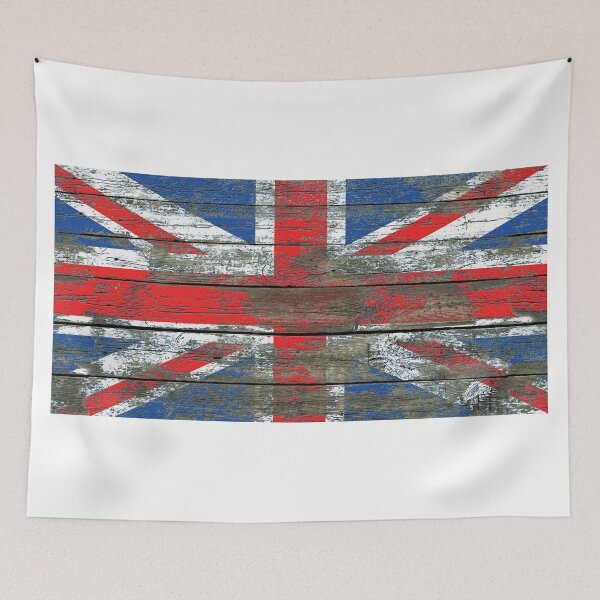 Item preview, Union Jack Flag on Rough Wood Boards Effect designed and sold by JeffBartels.