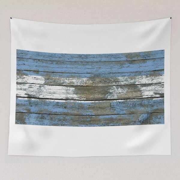Item preview, Flag of Argentina on Rough Wood Boards Effect designed and sold by JeffBartels.