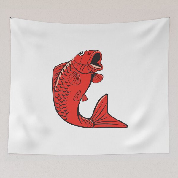 Item preview, Koi Nishikigoi Carp Fish Jumping Cartoon designed and sold by patrimonio.