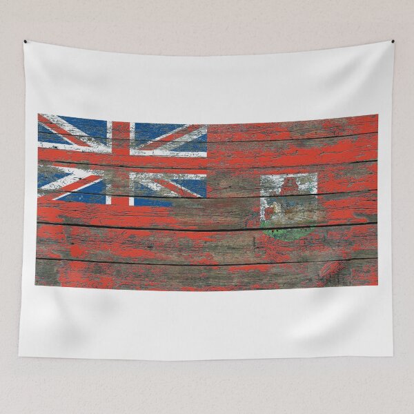 Item preview, Flag of Bermuda on Rough Wood Boards Effect designed and sold by JeffBartels.