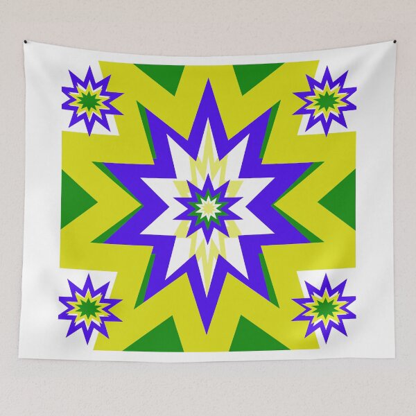 Item preview, Star Graphic Yellow and Blue designed and sold by Overthetopsm.