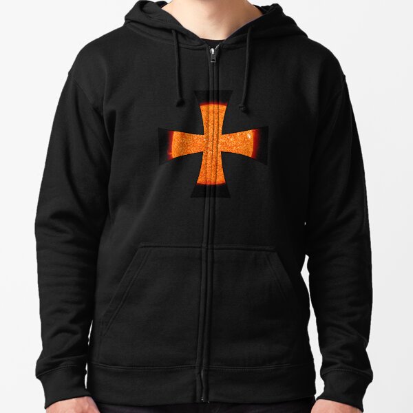 Sun Templar Cross Zipped Hoodie