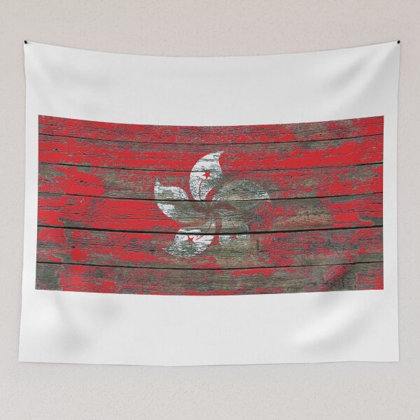Item preview, Flag of Hong Kong on Rough Wood Boards Effect designed and sold by JeffBartels.