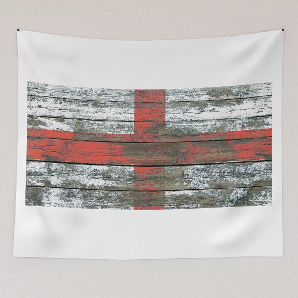 Item preview, Flag of England on Rough Wood Boards Effect designed and sold by JeffBartels.