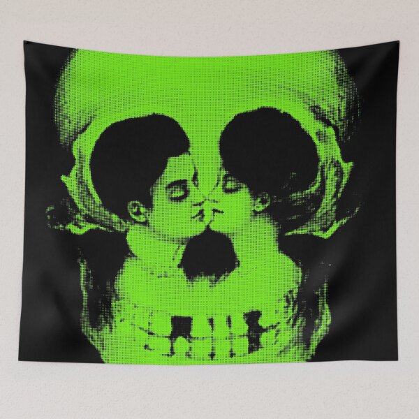 Item preview, Skull Kiss - Life & Death Optical Illusion Art designed and sold by apeape.