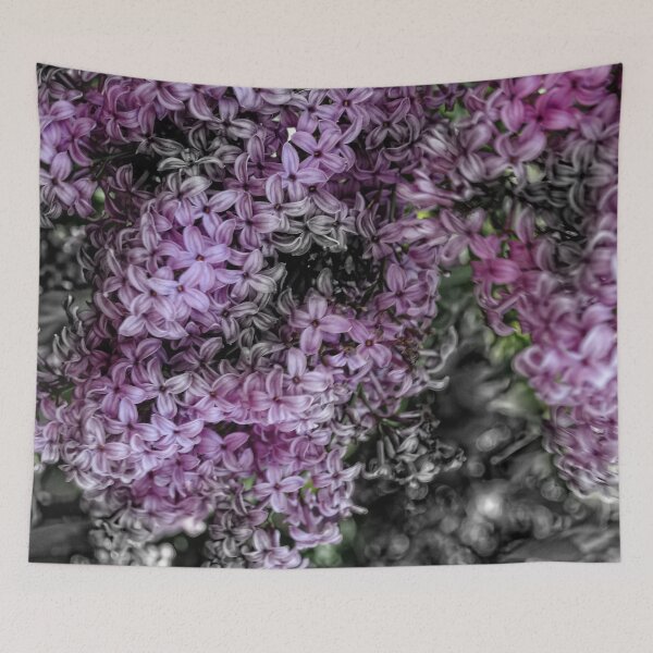 Item preview, Lilacs Fade to Black and White designed and sold by bloomingvine.