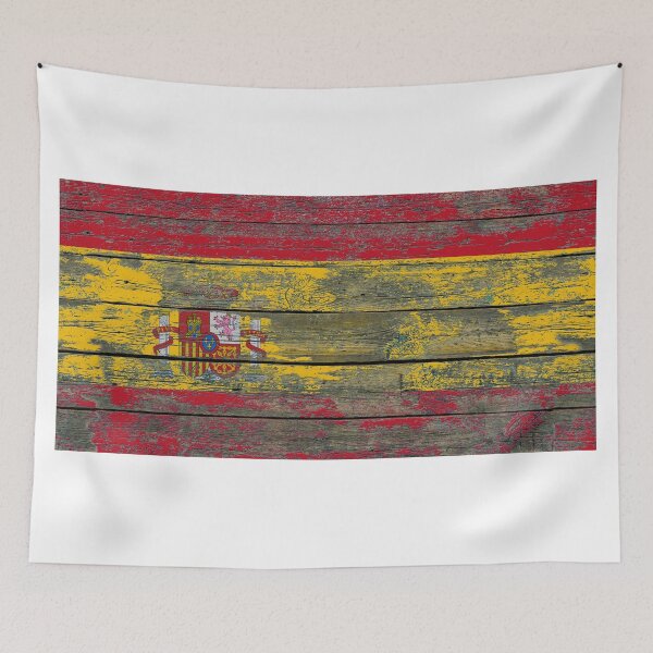 Item preview, Flag of Spain on Rough Wood Boards Effect designed and sold by JeffBartels.