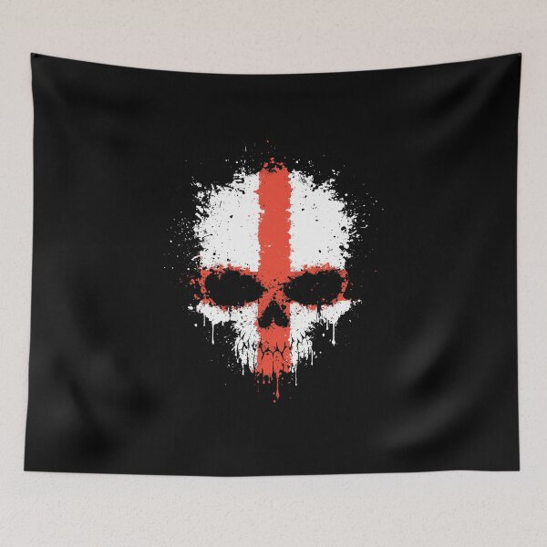 Item preview, Chaotic English Flag Splatter Skull designed and sold by JeffBartels.