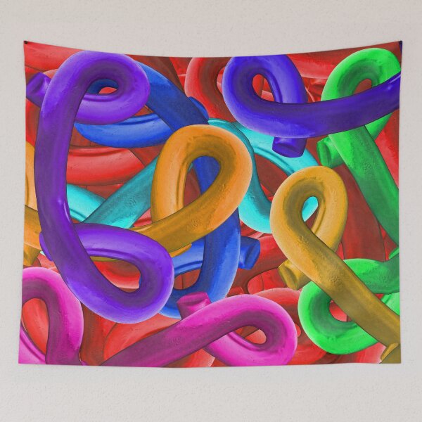 Artikelvorschau, Multi Color Coils Bettdecke entworfen und verkauft von GolemAura.