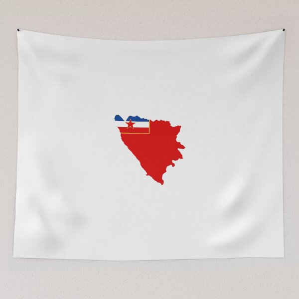 Item preview, Flag Map of Socialist Republic of Bosnia & Herzegovina, 1945-1991 designed and sold by abbeyz71.