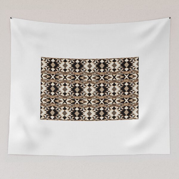 Item preview, Geometric Tribal Style Pattern in Brown Colors designed and sold by DFLC Prints.