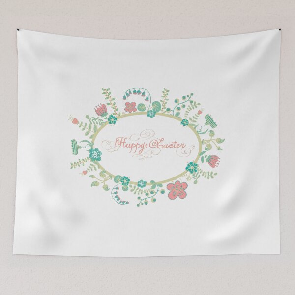 Item preview, HAPPY EASTER hand lettering handmade calligraphy scalable and editable vector illustration designed and sold by Olga Berlet.
