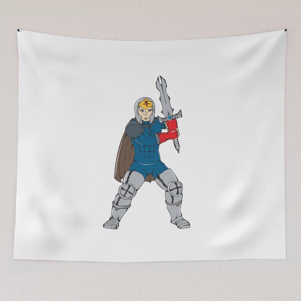 Item preview, Knight Wielding Sword Front Cartoon designed and sold by patrimonio.