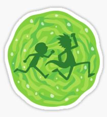 Rick and Morty in the portal Sticker