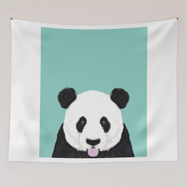 Item preview, Panda - mint - cute black and white animal portrait,  design, illustration, animal cell phone, case, panda,  designed and sold by PetFriendly.