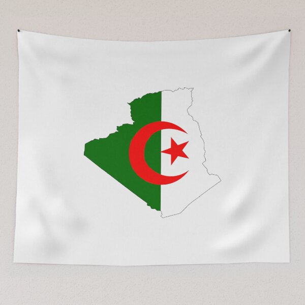 Artikelvorschau, Algerien Flagge Karte entworfen und verkauft von tony4urban.