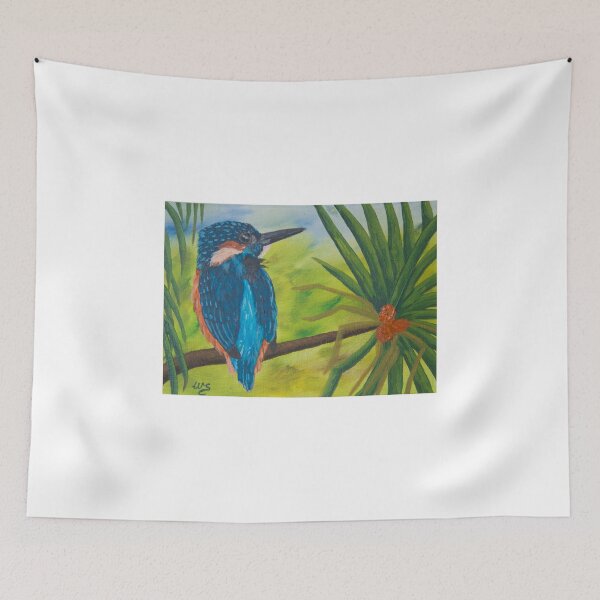 Item preview, Kingfisher on Pandanus designed and sold by Wendy Sinclair.