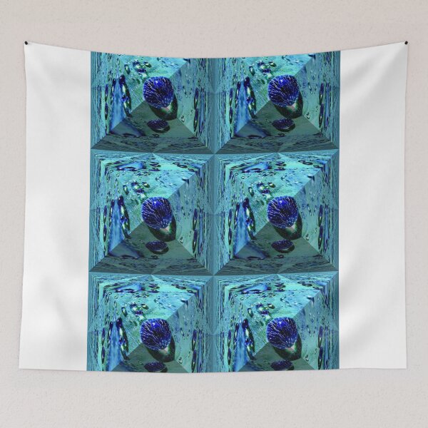 Item preview, Blue waterpearl on an abstract pyramid  designed and sold by Katho Menden.