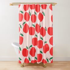 Cute Apple Shower Curtain