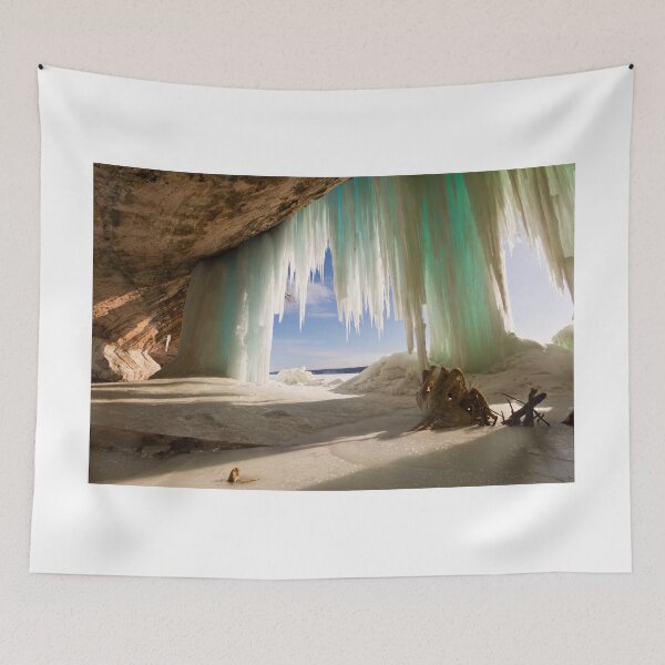 Item preview, Cavern behind ice curtains on Grand Island on Lake Superior designed and sold by Craig Sterken.