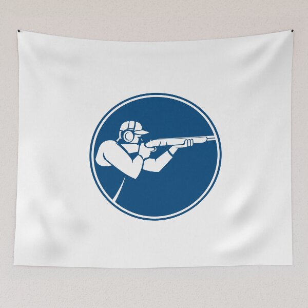 Item preview, Trap Shooting Shotgun Circle Icon designed and sold by patrimonio.