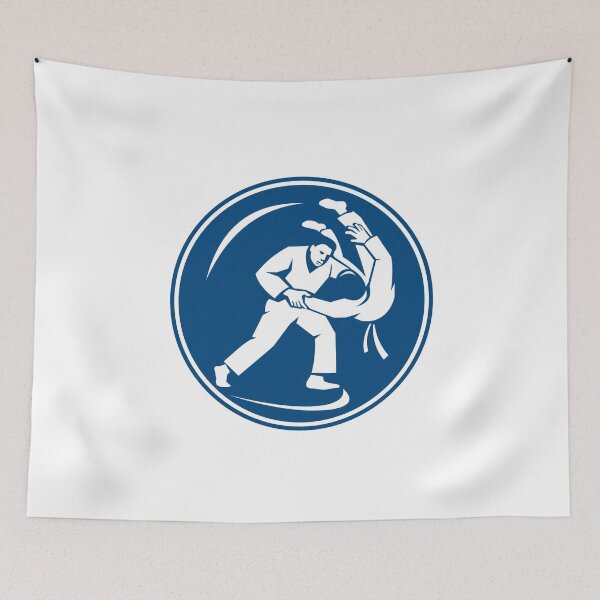 Item preview, Judo Combatants Throw Circle Icon designed and sold by patrimonio.