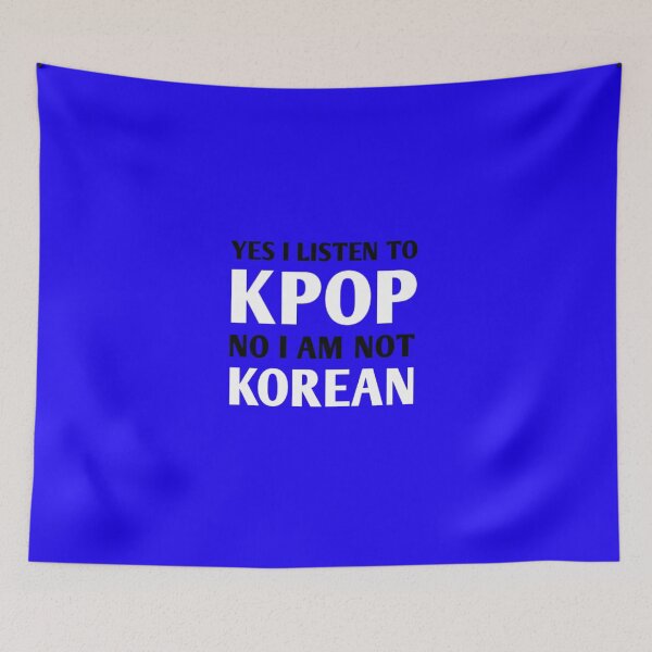 Item preview, I LISTEN TO KPOP - BLUE designed and sold by Kpop Seoul Shop.