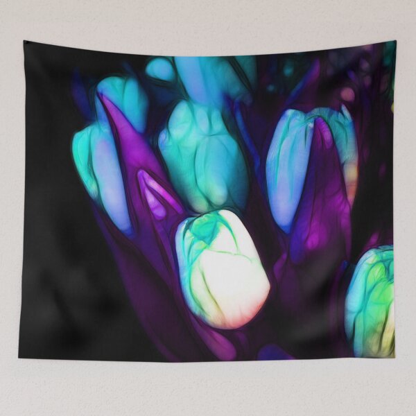 Item preview, Abstract Purple Blue Tulips designed and sold by bloomingvine.