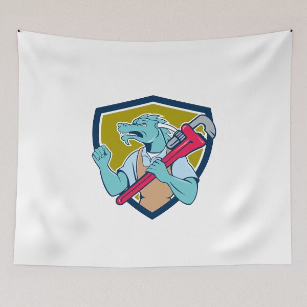 Item preview, Dragon Plumber Monkey Wrench Fist Pump Shield designed and sold by patrimonio.