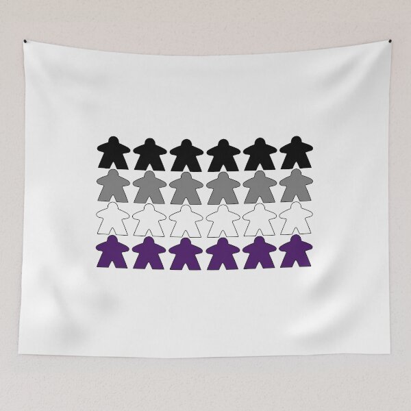 Item preview, Asexual Pride (Meeple Edition) designed and sold by BasiliskOnline.