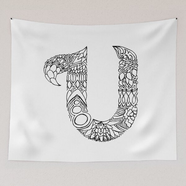 Item preview, Patterned Letter U designed and sold by Alyssa Zeldenrust.