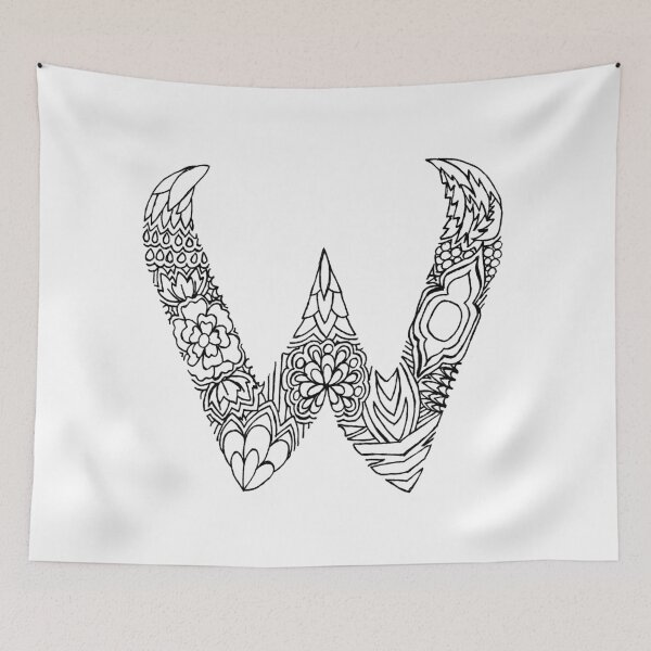 Item preview, Patterned Letter W designed and sold by Alyssa Zeldenrust.