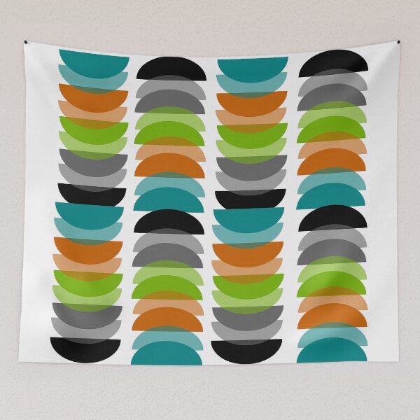 Item preview, Mid-Century Modern Half Moons Abstract designed and sold by gailg1957.