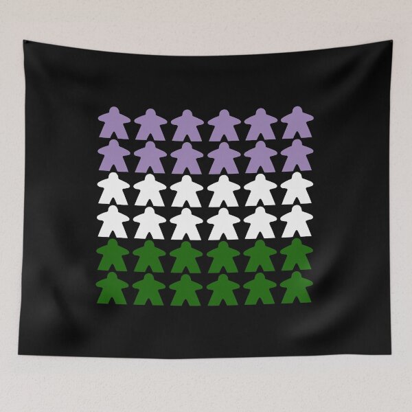 Item preview, Genderqueer Pride (Meeple Edition) designed and sold by BasiliskOnline.