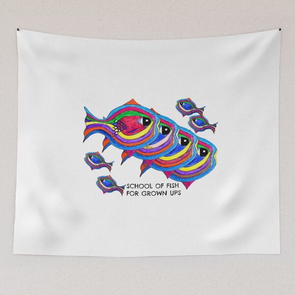 Item preview, School of fish for grown ups designed and sold by JoAnnFineArt.