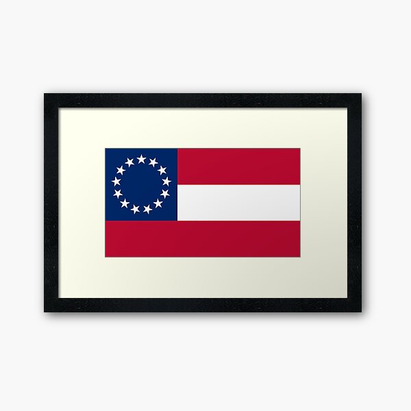 First Confederate Flag Framed Art Print