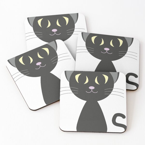 Item preview, Flat Cute Kitten - Black designed and sold by SmirkingDesigns.