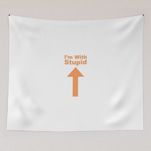 Item preview, I'm With Stupid - Arrow Pointing Up designed and sold by retromoomin.
