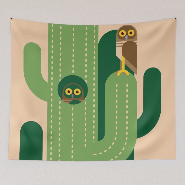 Item preview, Burrowing owls and cacti vector illustration designed and sold by GA-Studio.