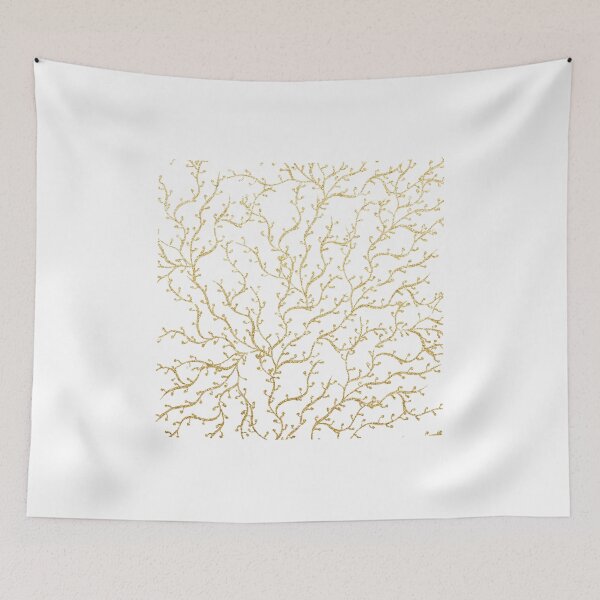 Item preview, Luxurious faux gold glitter foliage handdrawn designed and sold by GirlyTrend.