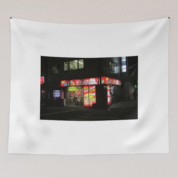 Item preview, Tokyo night street scene with lonely shop designed and sold by TokyoTokyo.