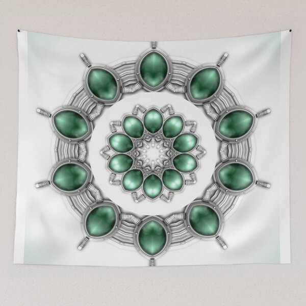Aperçu de l'œuvre Green Chrome Kaleidoscope créée et vendue par fantasytripp.