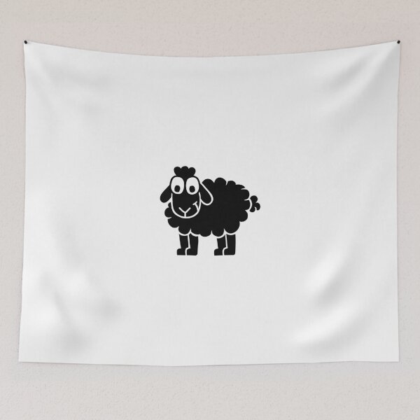 Item preview, Black comic sheep designed and sold by Designzz.